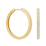 Load image into Gallery viewer, DIAMOND HOOPS LARGE
