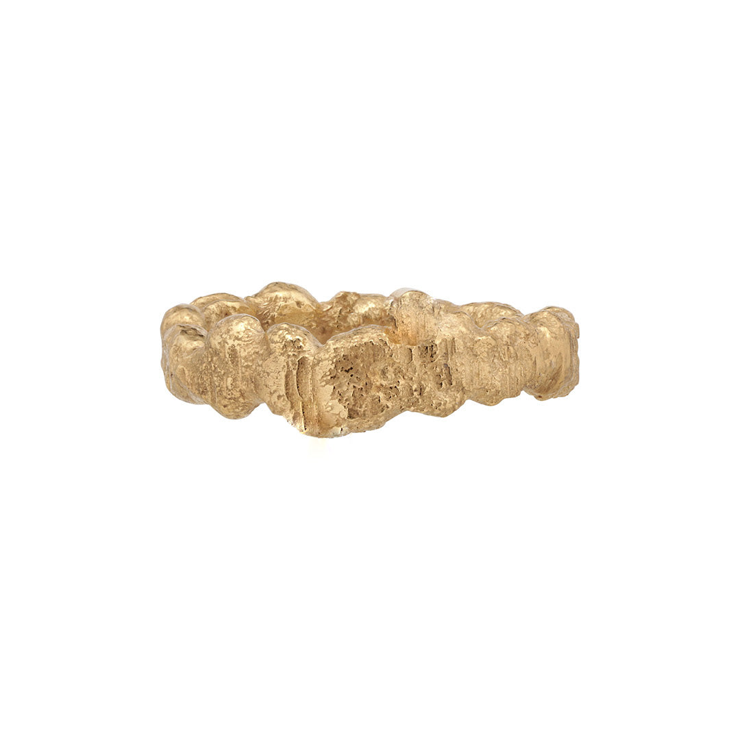 Lava ring gold-plated