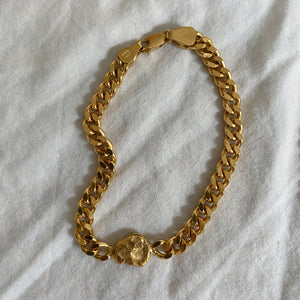 Moon bracelet gold-plated
