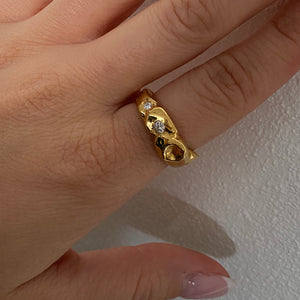 Ocean ring gold plated
